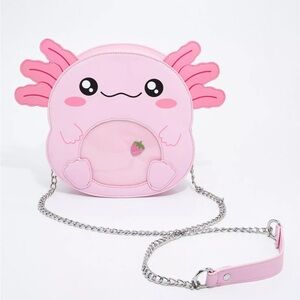 Pink Axolotl Pin Collector Crossbody Bag Hot Topic